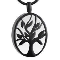 Oval Tree Of Life Cremation Urn Necklace