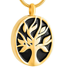 Oval Tree Of Life Cremation Urn Necklace