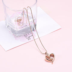 Paw Print In Heart Pet Cremation Urn Necklace