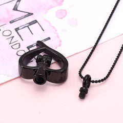 Paw Print In Heart Pet Cremation Urn Necklace