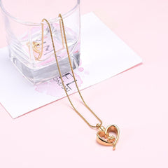 Paw Print In Heart Pet Cremation Urn Necklace