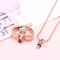 Paw Print In Heart Pet Cremation Urn Necklace