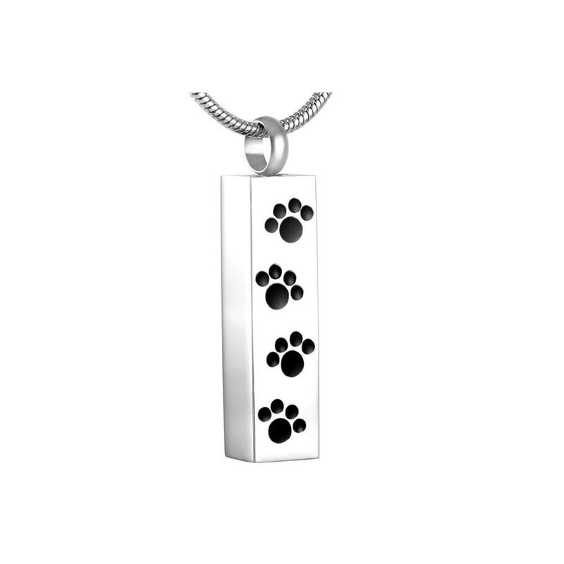 Modern Pet Paw Cremation Urn Necklace