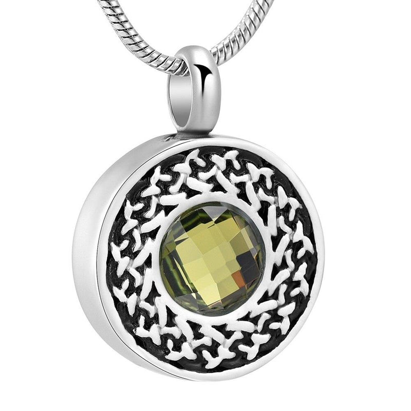 Celtic Round Pendant Cremation Urn Necklace