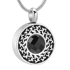 Celtic Round Pendant Cremation Urn Necklace