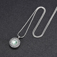 Celtic Round Pendant Cremation Urn Necklace