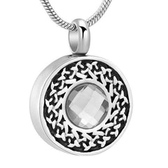 Celtic Round Pendant Cremation Urn Necklace