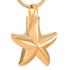 Sea Starfish Cremation Urn Necklace