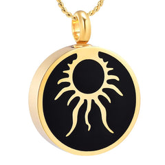 Shining Sun Cremation Urn Necklace