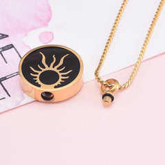 Shining Sun Cremation Urn Necklace