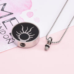 Shining Sun Cremation Urn Necklace