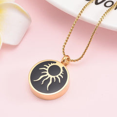 Shining Sun Cremation Urn Necklace