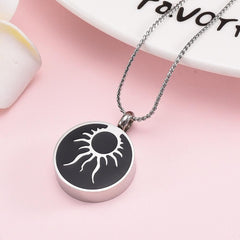 Shining Sun Cremation Urn Necklace