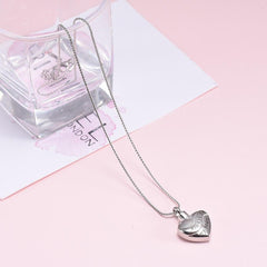 Silver Always In My Heart Cremation Urn Necklace