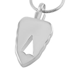 Silver Angel Wings & Heart Cremation Urn Necklace