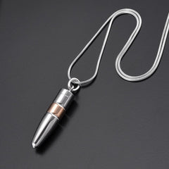 Silver Bullet Shaped Cremation Urn