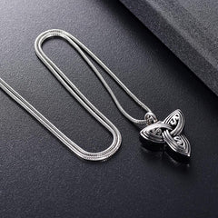 Silver Celtic Knot Cremation Urn Necklace