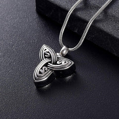 Silver Celtic Knot Cremation Urn Necklace