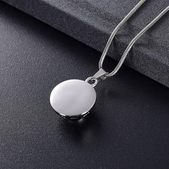 Silver Celtic Style Circle Cremation Urn Necklace