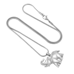 Silver Elephant Cremation Urn Necklace