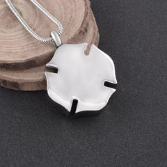Silver Fire Department Firefighter Symbol Cremation Urn Necklace