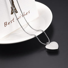 Silver Heart My Fur Angel & Paws Cremation Urn Necklace