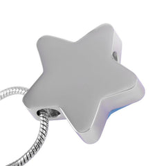 Silver Star With Turquoise Cremation Urn Necklace