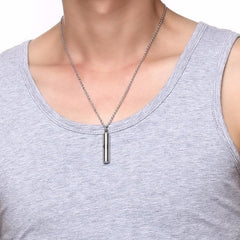 Silver Vial Pet Paw Cremation Necklace
