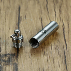 Silver Vial Pet Paw Cremation Necklace