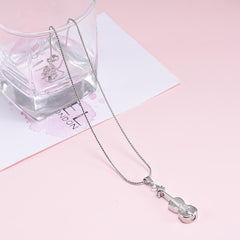 Silver Violin Cremation Urn Necklace