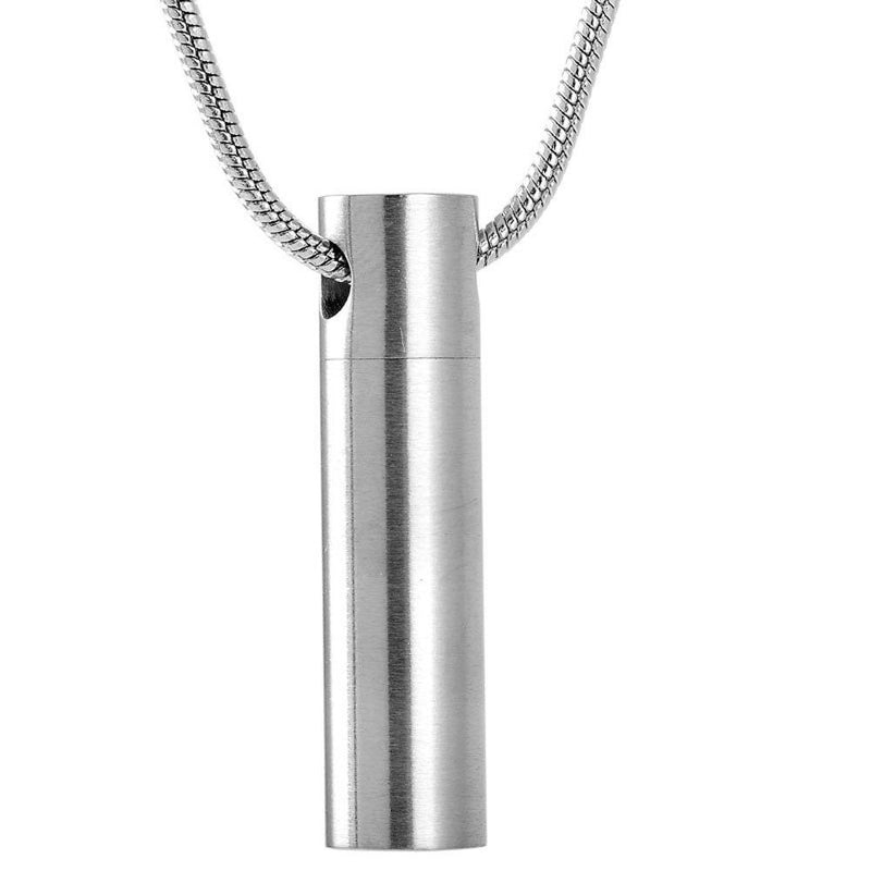 Simple Cylinder Cremation Urn Necklace