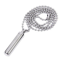 Simple Cylinder Shaped Cremation Urn Necklace