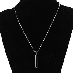 Simple Cylinder Shaped Cremation Urn Necklace