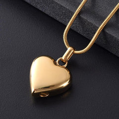 Simple Heart Etched With Dad Cremation Urn Necklace