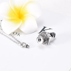 Skull With Top Hat Cremation Urn Necklace