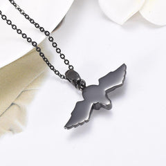 Skull With Wings Cremation Urn Necklace