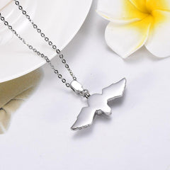 Skull With Wings Cremation Urn Necklace