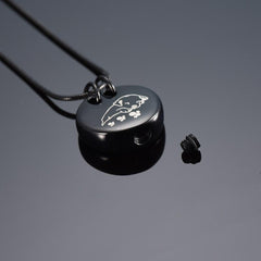 Sleeping Dog Cremation Urn Necklace