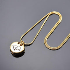 Sleeping Dog Cremation Urn Necklace