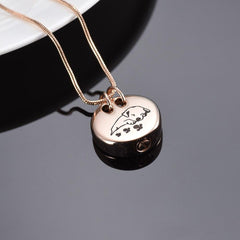 Sleeping Dog Cremation Urn Necklace