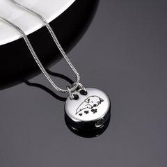 Sleeping Dog Cremation Urn Necklace