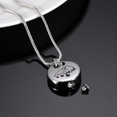 Sleeping Dog Cremation Urn Necklace