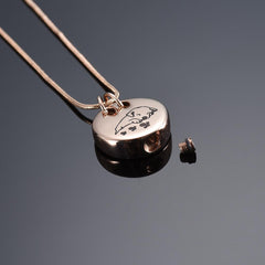 Sleeping Dog Cremation Urn Necklace