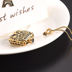 Square Shaped Tree of Life Cremation Urn Necklace