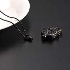 Square Shaped Tree of Life Cremation Urn Necklace