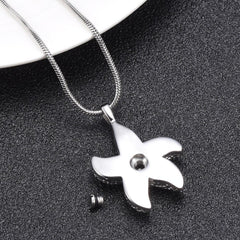 Starfish Shaped Cremation Urn Necklace