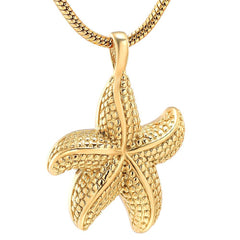 Starfish Shaped Cremation Urn Necklace