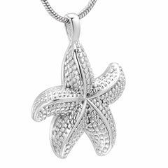 Starfish Shaped Cremation Urn Necklace