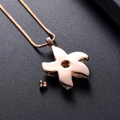 Starfish Shaped Cremation Urn Necklace