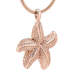 Starfish Shaped Cremation Urn Necklace